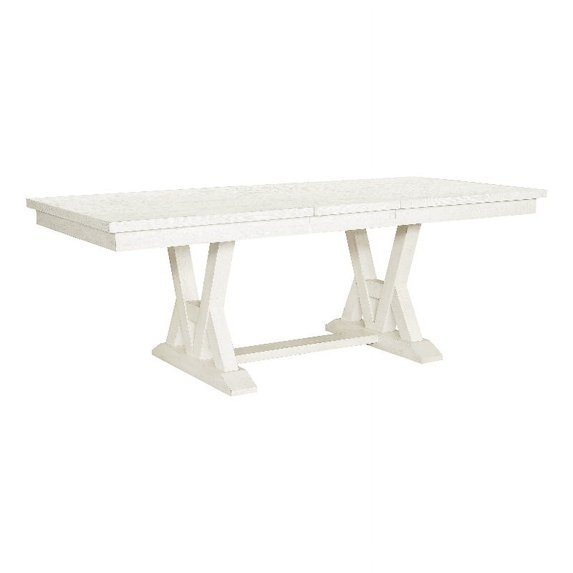 Maggie Valley Trestle Table with Extension Leaf by Samuel Lawrence Furniture