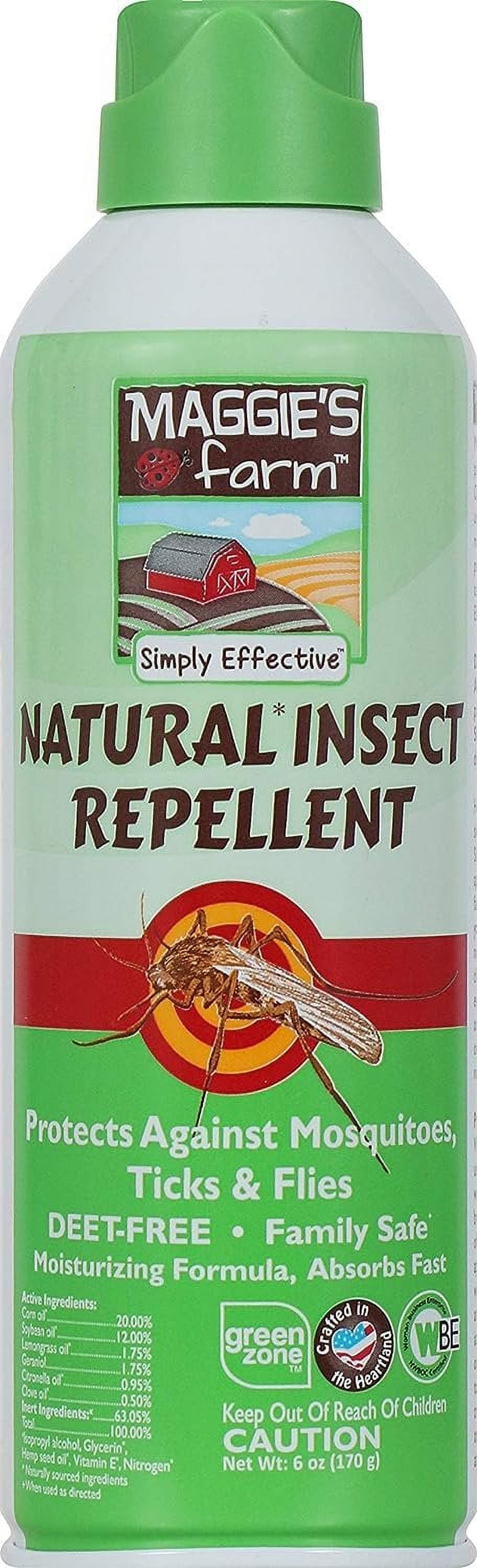 Maggie's Farm Natural DEET Free Mosquito and Insect Repellent Lotion, 6 oz