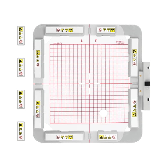 MaggieFrame Magnetic Embroidery hoop 7.9x7.9 inch for Janome Memory Craft 400E/500E/550E Elna eXpressive 830 Sewing Machines(200x200mm-Square magnet-JA412MK)