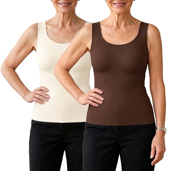 Maggies Tanks Built in Bra, Maggies Tanks for Women, Square Neck Tank ...