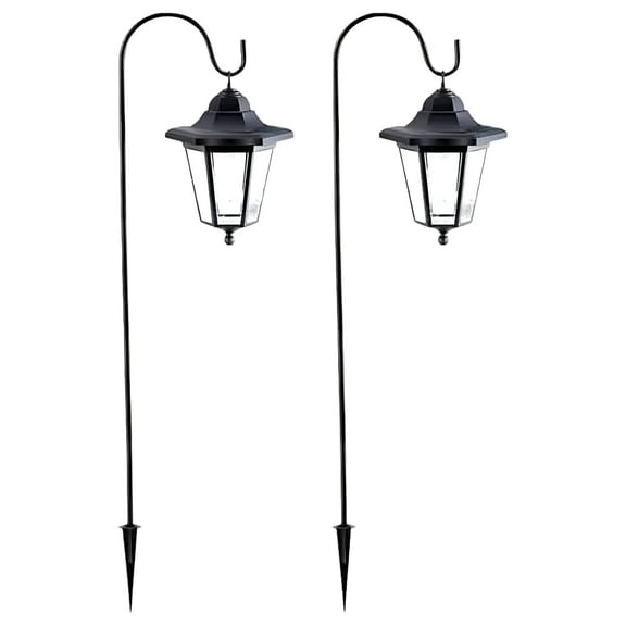 Maggift Outdoor Christmas Decoration Hanging Solar Lanterns, Solar-Powered Christmas Lights, 2-Pack