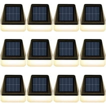 Maggift Solar Deck Lights, Solar-Powered Outdoor Lights, Solar Lights for Walkways, Waterproof Solar Post Lights for Steps, Stairs, Walkways, Garden Fences, and Wall, 12 Pack