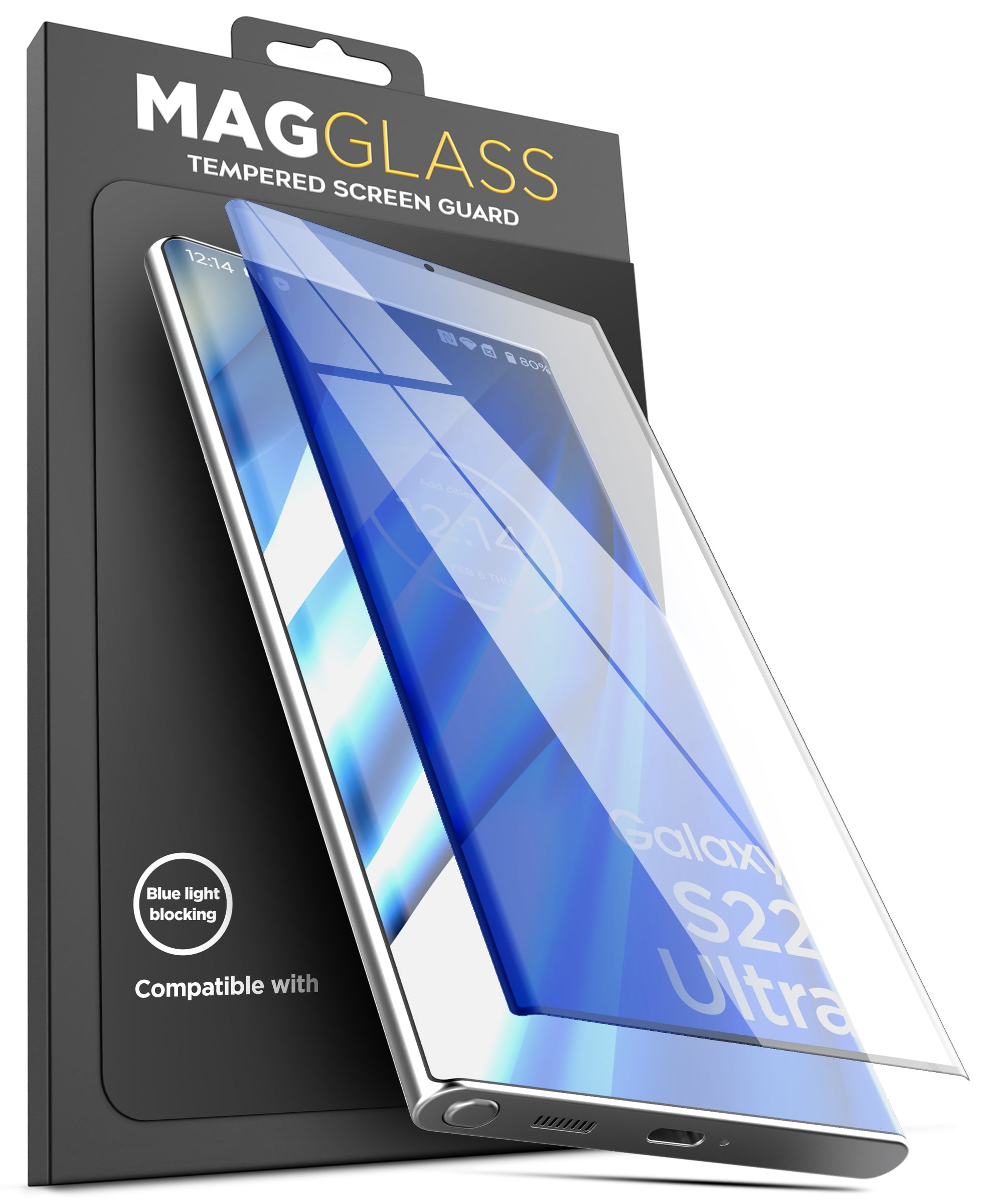 Magglass Blue Light Blocking Screen Protector Designed for Samsung Galaxy S22 Ultra Tempered