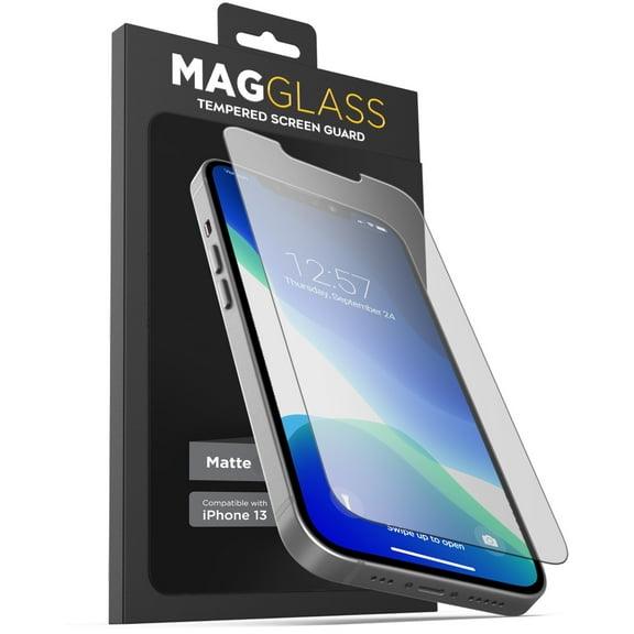 Magglass Matte Screen Protector Designed for iPhone 13 Tempered Glass (Anti Glare) Fingerprint Resistant Display Guard (Case Compatible)