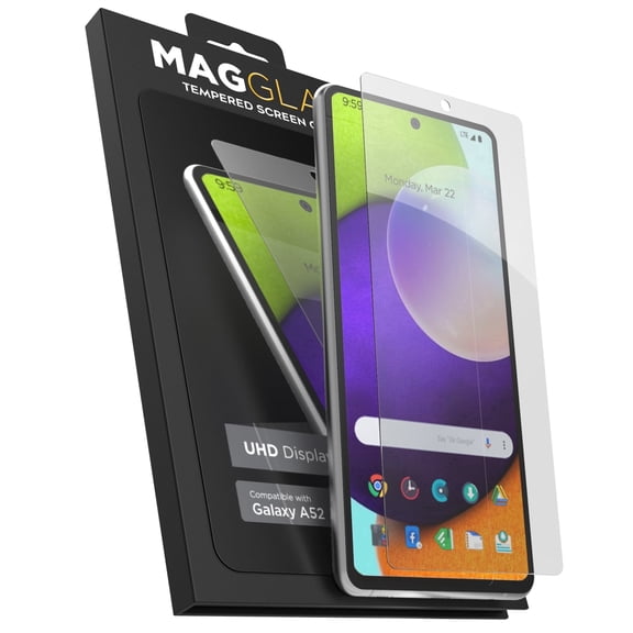 Magglass Samsung Galaxy A52 Screen Protector Tempered Glass - Anti Bubble UHD Full Coverage Display Guard for Galaxy A52 LTE/5G (Case Compatible)