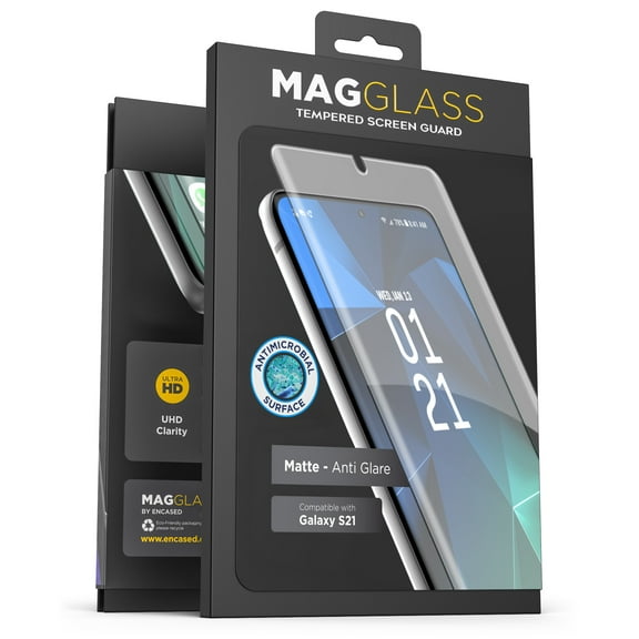 Magglass Samsung Galaxy S21 Matte Screen Protector (Scratch Free/Bubble Free) Anti Glare Tempered Glass Screen Guard (Case Compatible)