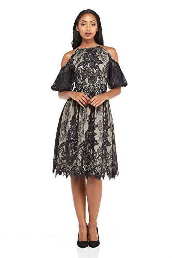 chinese dress ladies Maggy London Metallic Floral Lace Gown in Navy Blazer at Nordstrom, Size 6
