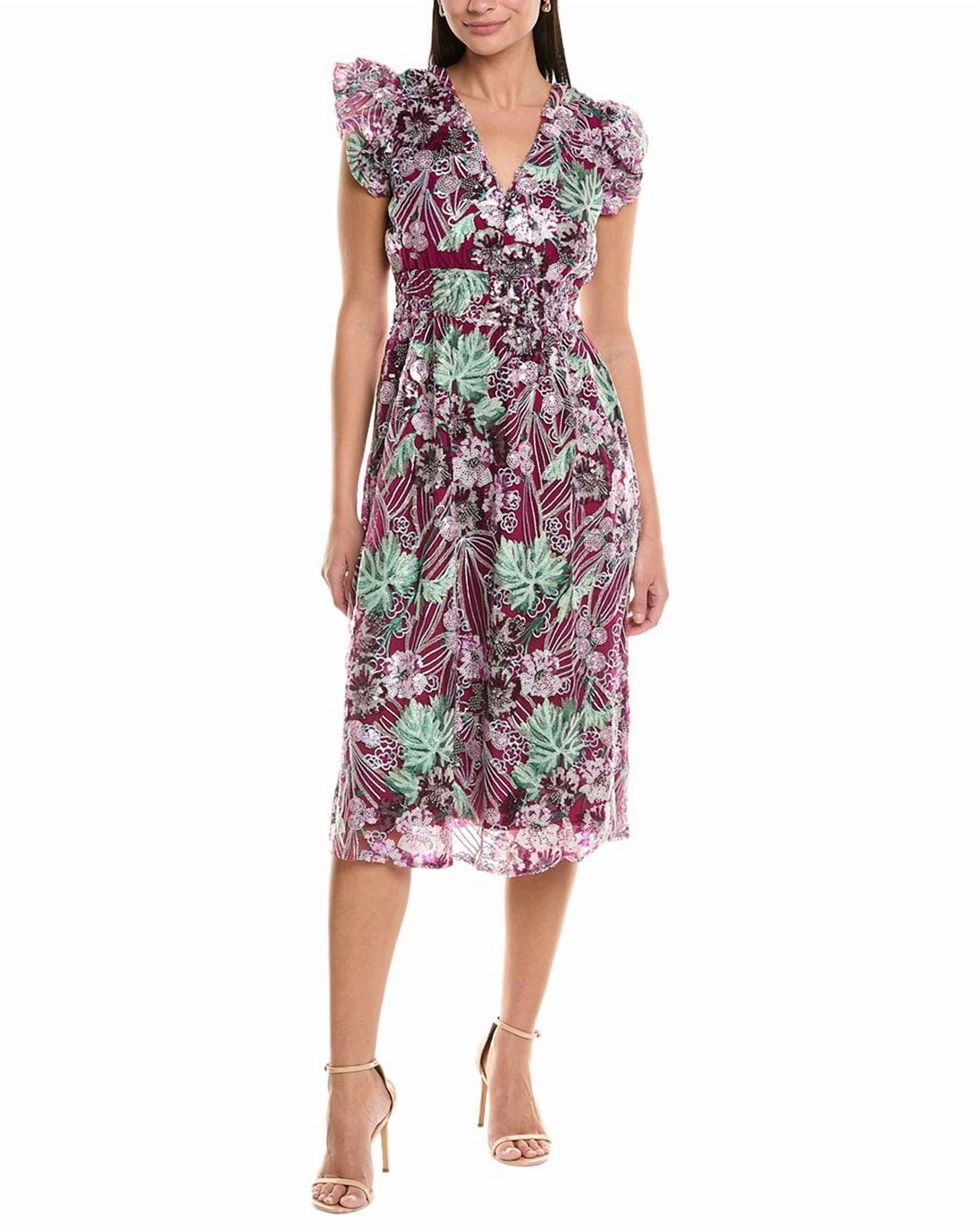 green emerald velvet dress Maggy London Embroidered Halter Midi Dress – Trendy Twist Boutique main image 0
