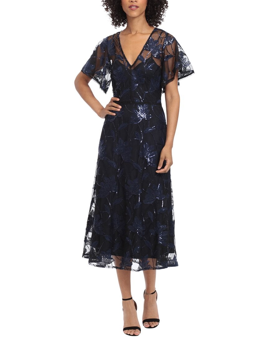 Maggy London womens Midi Dress, 14, Blue - Walmart.com
