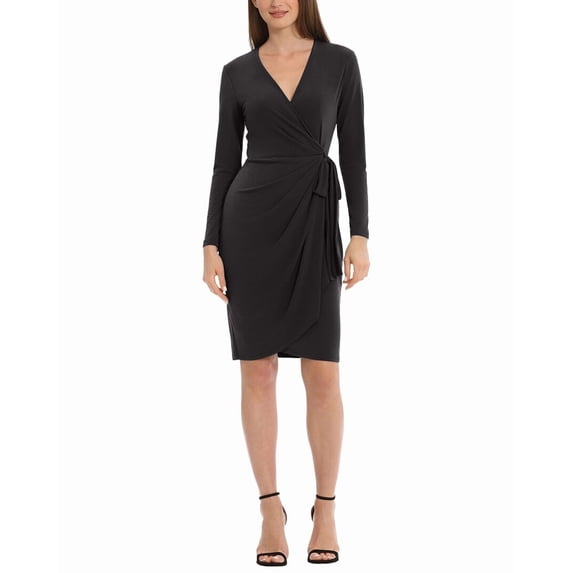 Maggy London womens Midi Dress, 14, Black
