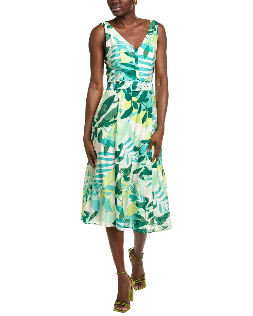 maggy london green floral dress Maggy London Embroidered Halter Neck Midi Women's Dress Red/Pink : 6 main image 1