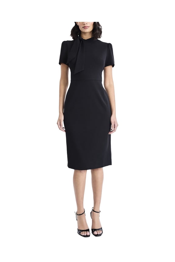 womens Midi Dress, 6, Black