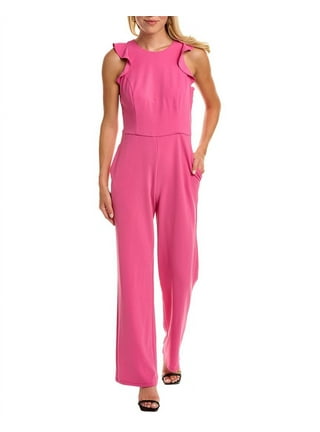 Jumpsuit with slits in scuba crepe