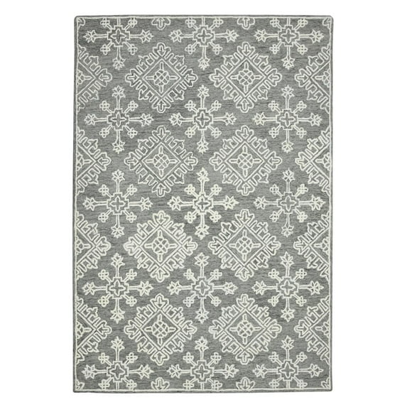Magi Collingwood Transitional Grey/ Green Hand-Tufted Area Rug - 7'6 x 9'6