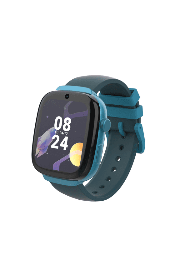 Watch for kids, Cyan Blue, Safety Location, Video Call, AI-Powered, Class Mode, SOS, Parental Controls