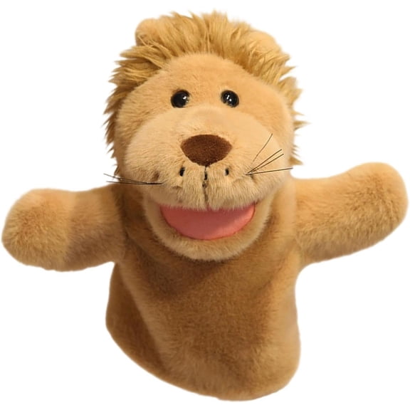 MagiDeal Animal Hand Puppet Interactive Puppet Realistic Jokes Role Play Head Gloves Stuffed Animal Toy for Show Preschool Stage, Lion