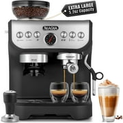 Magia Manual Espresso Machine with Grinder and Milk Frother - Latte Cappuccino Machine by Zulay Kitchen