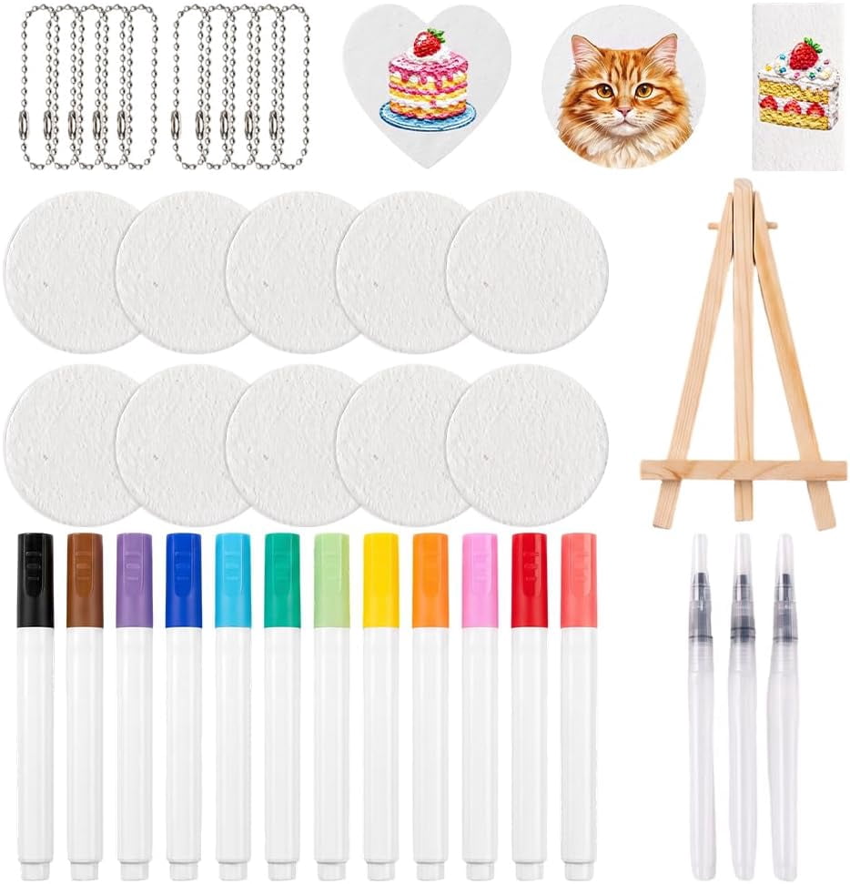 Magic 3D Foam Texture Painting Kit, 3D Drawing Canvas Sponge (Circle ...