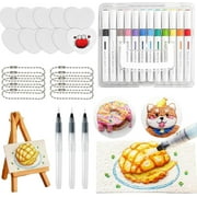 Magic 3D Foam Texture Painting KitMagic Foam Texture Painting Kit, Magics Puffy Paint, 12 Colors Brush Tip Acrylic Paint Markers for Painting, Art, Craft Supplies