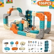 Magic 3D Track Cube Electric Rail Train Set, High Speed Toy Train with Automatic Lift Module, DIY Multi Level Loop Tracks, STEM Educational Indoor Assembly Play Toy, Holiday Birthday Gift for Kids