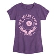 thumbnail image 1 of Magic 8 Ball - Ask Again Later - Youth Girls Fitted Short Sleeve T-Shirt, 1 of 4
