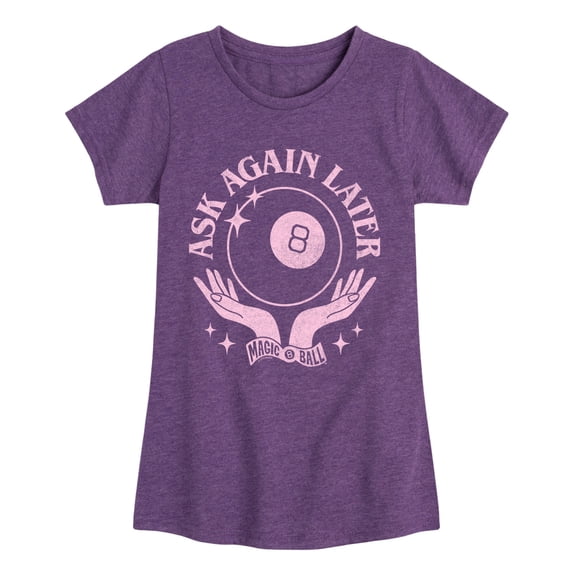 Magic 8 Ball - Ask Again Later - Youth Girls Fitted Short Sleeve T-Shirt