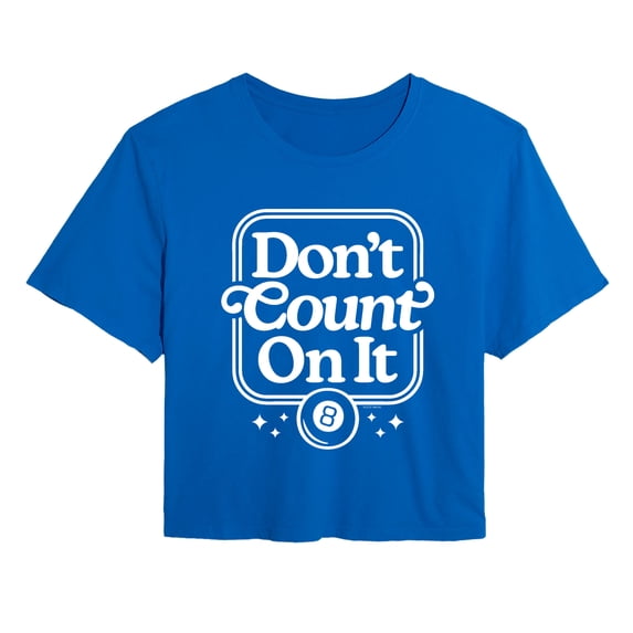 Magic 8 Ball - Don't Count On It - Juniors Cropped Graphic T-Shirt