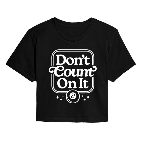 Magic 8 Ball - Don't Count On It - Juniors Cropped Graphic T-Shirt