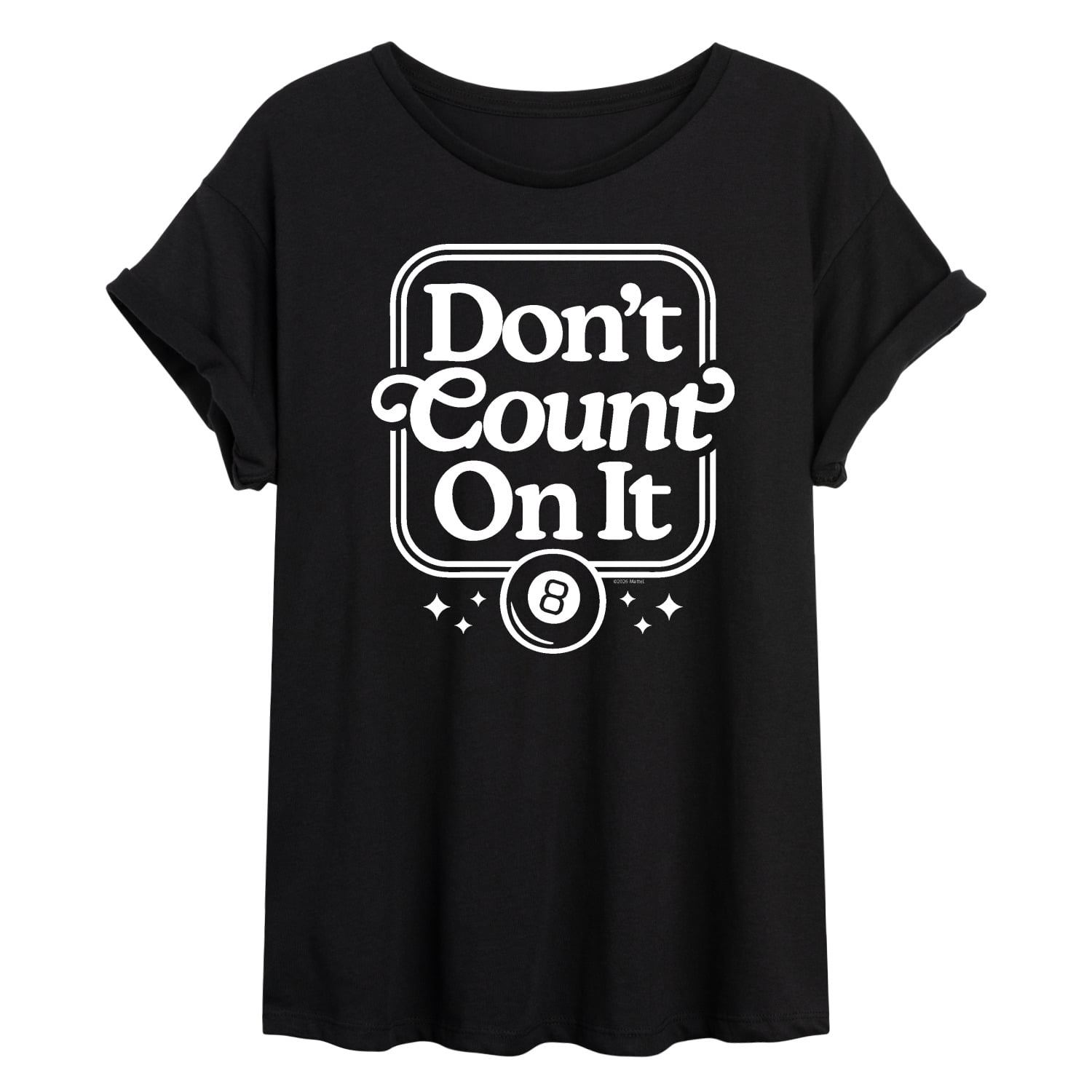 Magic 8 Ball - Don't Count On It - Juniors Oversized Graphic T-Shirt ...
