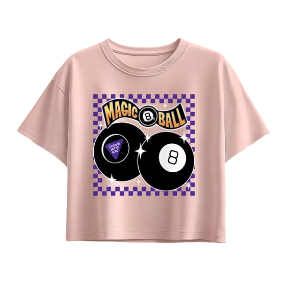 Magic 8 Ball - Front & Back - Youth Girls Boxy T-Shirt