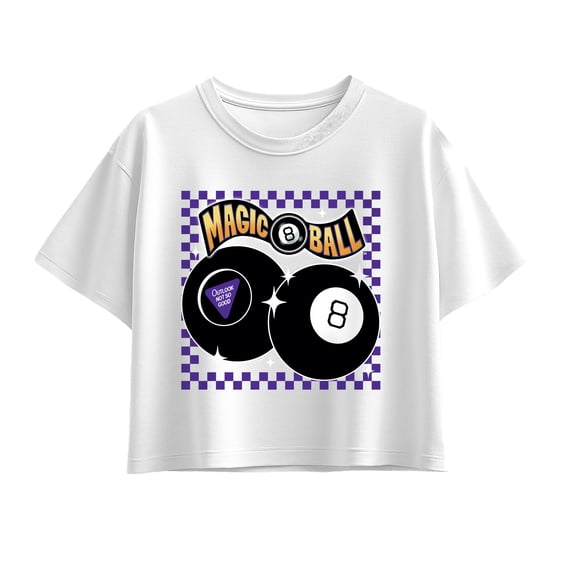 Magic 8 Ball - Front & Back - Youth Girls Boxy T-Shirt