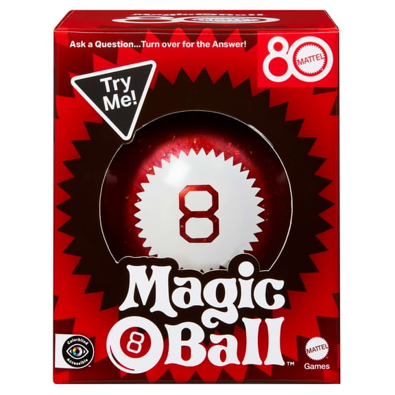 Magic 8 Ball Mattel 80th Anniversary Edition Novelty Game for Kids & Family Night