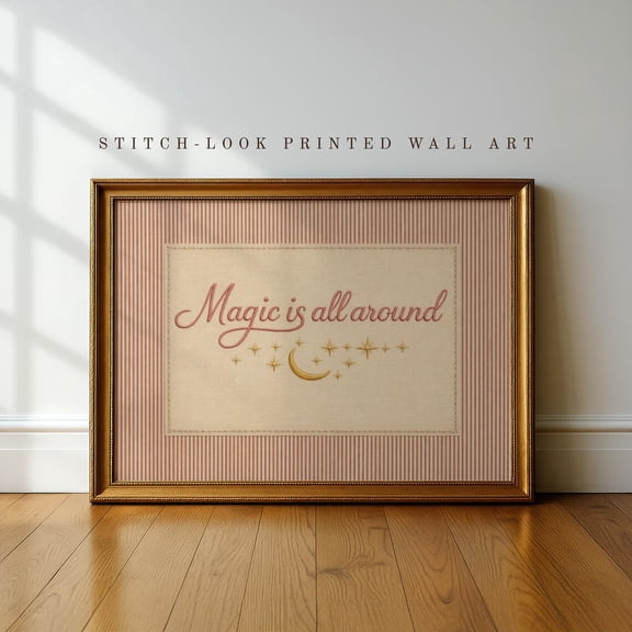 Magic All Around Celestial Moon Wall Art Decor Unframed Paper Print