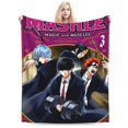 thumbnail image 1 of Magic And Muscles Blanket, Anime Throw Blanket For Bed Sofa Couch, Super Soft Flannel Blanket For Bedroom Livingroom, 60"X50", 1 of 9
