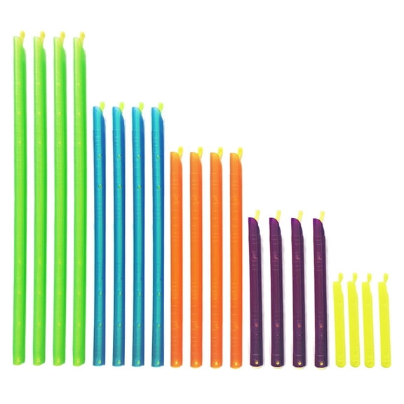 Magic Bag Sealer Stick, Chip Clips Bag Sealer Stick, Stay Fresh Bag Sealer Sticks, Plastic Closure Rods - 5 Diffrent Sizes Eco-Friendly Keep Plastic Bags Airtight Watertight & Food Fresh - Style 3