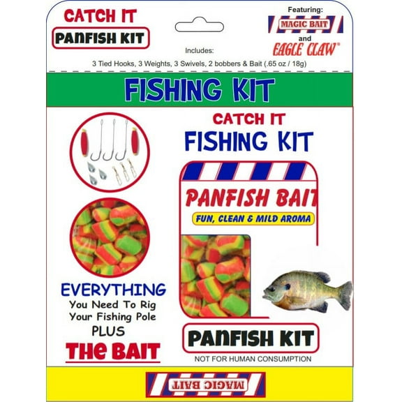 Magic Bait, Catch It Fishing Kit, Panfish, 12pc Kit