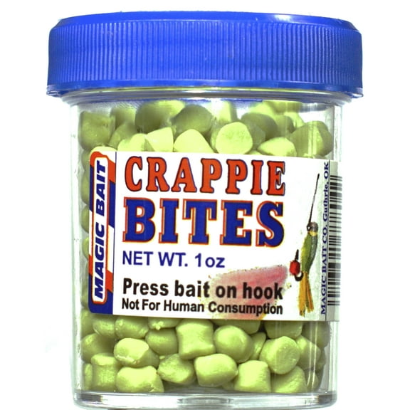 Magic Bait, Crappie Bites Fishing Bait, Chartreuse, 1oz