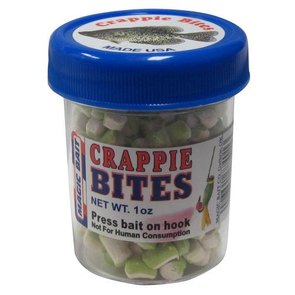 Magic Bait Crappie Bites Fishing Catfish Bait, Chrt/White, 1 oz