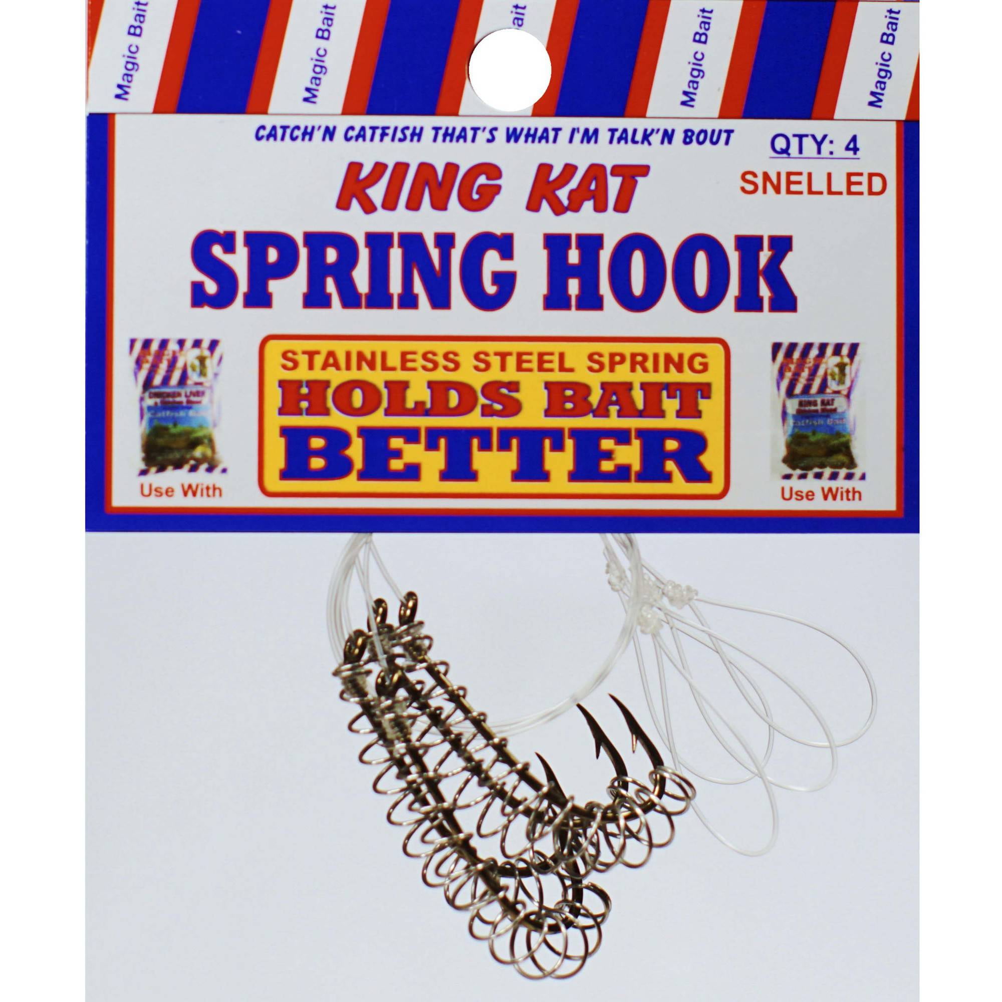 Magic Bait Snelled Spring Hook Catfish Dough Bait Fishing Hook