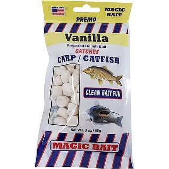 Magic Bait Vanilla Prepared Carp Dough Bait, 2oz Bag