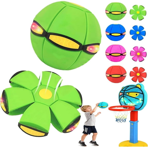 Magic Ball, Bouncing Ball, Parent Interaction, Dual Form Freely Switchable, with 6 Light (Green)
