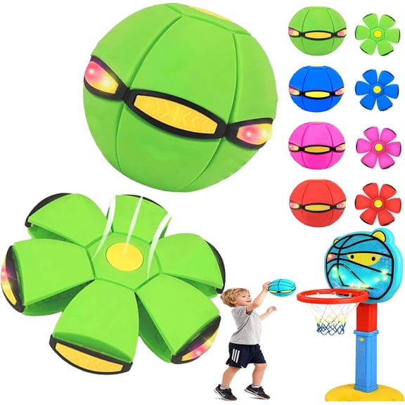 Magic Ball, Bouncing Ball, Parent Interaction, Dual Form Freely Switchable, with 6 Light (Green)