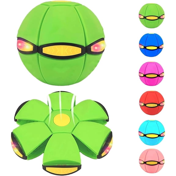 Magic Ball, Magic Bouncing Ball with 6 Light, Dual Form Freely Switchable, Parent Interaction Suitable for Indoor & Outdoor Use (Green)