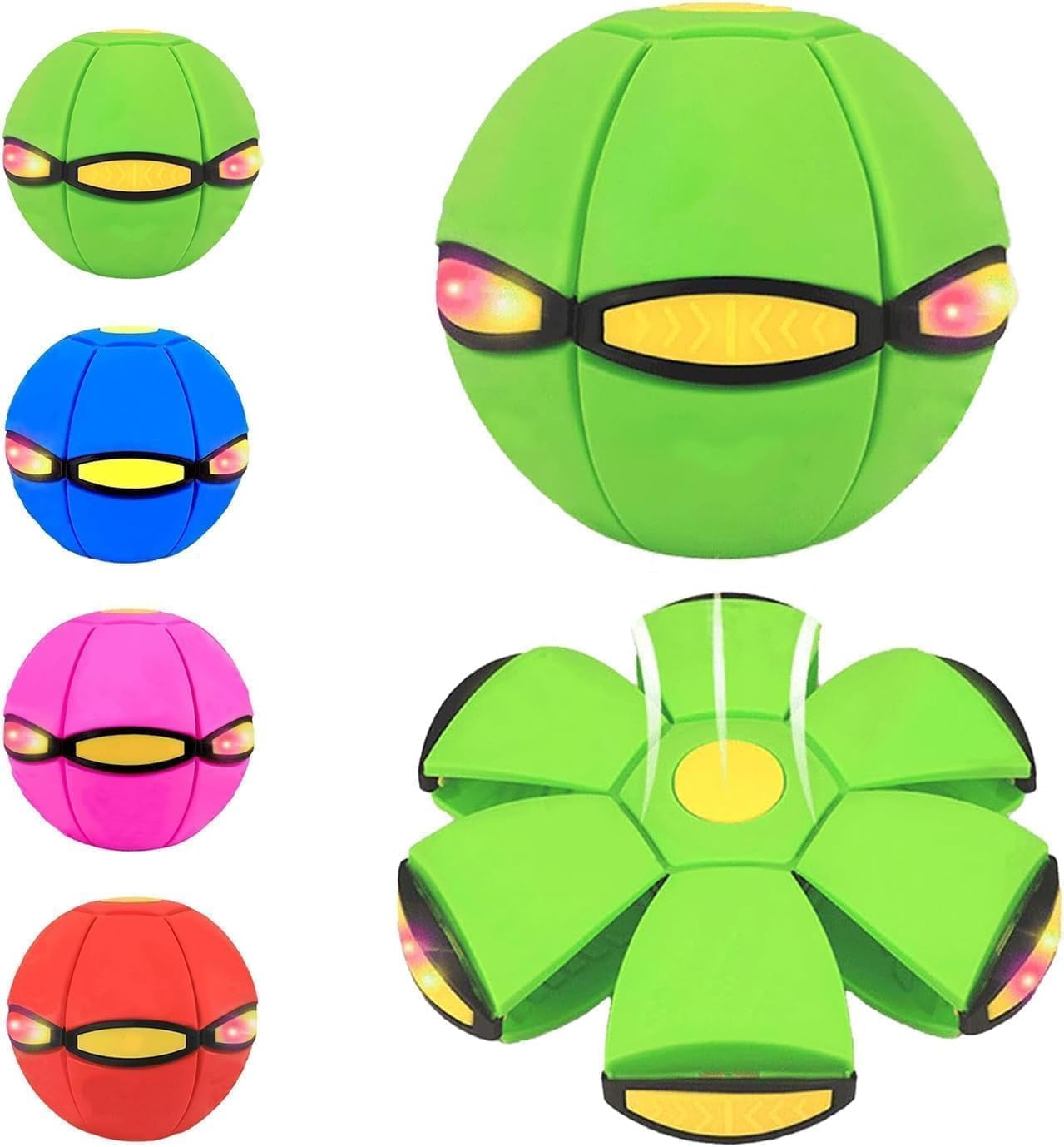 Magic Ball,Magic Meta Ball with 6 LED Lights,Dual Form Freely ...