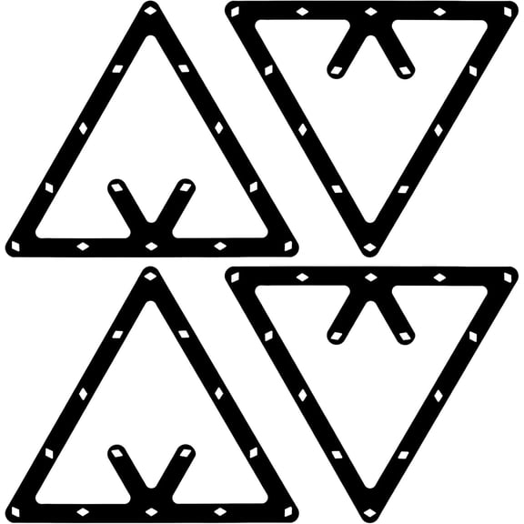 Magic Ball Rack Set - 4 Pcs Billiards Triangle Rack Holder for 8-Ball, 9-Ball, 10-Ball & Snooker, Flexible Ball Rack Sheet Billiards Balls Holder Triangle Cue Accessorie