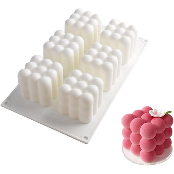 Magic Ball Silicone Molds Cake Decorating Tools Bakeware French Dessert Mousse Cake Mold Baking Cupcake Silicone Mousse Mold - 6 Cavities (Magic Ball)