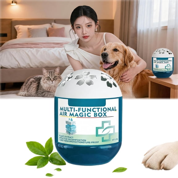 Magic Bead Box for Odor & Dust Removal,Multifunctional Air Magic Box Dust Remover | No Electricity Needed | Plant-Based Formula | For Home, Bedroom, Bathrooms, Office, Car & Pet Areas