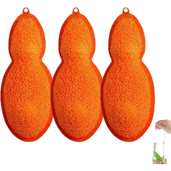 Magic Beans Bottle Cleaner,Reuseable Bottle Cleaning Beans,Bean Shaped Bottle Cleaning Sponge,Heat Resistance for Internal Cleaning of Small Mouth Cup Cleaningtools