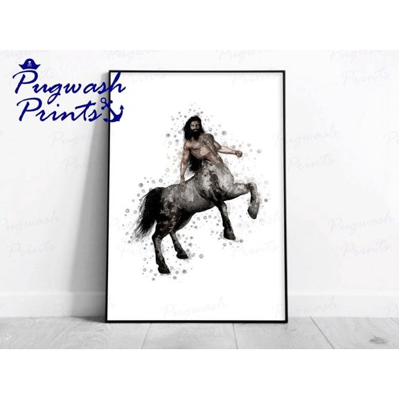 Magic Beasts Centaur Watercolour Splash Art, Wizarding World Character Poster