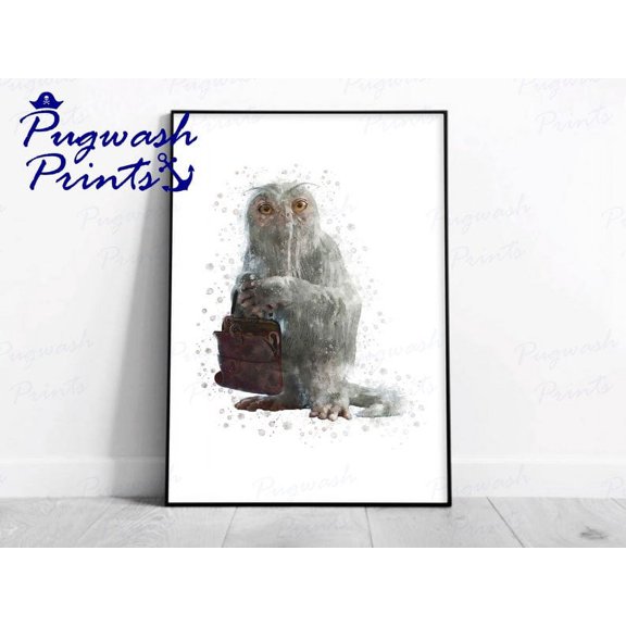 Magic Beasts Demiguise Watercolour Splash Art, Wizarding World Character Poster